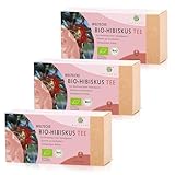 Weltecke Bio-Hibiskus-Tee | 3x25 Teebeutel in Deutschland kontrolliert & hergestellt | Getrocknete...