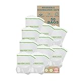 50 x spülmaschinenfeste, wiederverwendbare Druckverschlussbeutel, extra dick, 5 mm,...