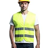 EVepes Sicherheit Warnschutzweste, Bauarbeiter, Arbeitskleidung, Weste, Jacke, Sicherheitsweste mit...
