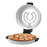 Elektrischer Pizzaofen, 12 Zoll Pizzaofen Arbeitsplatte, Steinofen Pizza Bereiter für Knusprige...