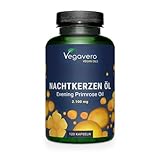 Nachtkerzenöl Kapseln hochdosiert | Ohne Gelatine oder Zusatzstoffe | 2100 mg Tagesdosis | 11% GLA...