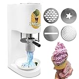 ylpddmm Kommerzielle Spaghetti-Eismaschine, EIS- und Softeismaschine, Gelato-Maschine mit 4 Formen,...