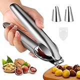 KAWAAN Maroni Schneider, 430 Edelstahl Kastanien Schneider + 2 Stück Fingerrüstung, Nussknacker...