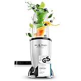 GOURMETmaxx Mr. Magic Mixer | Smoothie Maker - 4-tlg. | Standmixer mit Mixbecher & Frischhaltedeckel...