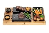 Heisser Stein Grill Steinplatte - Beefstone 'Modell DUE' Hot Stone Steak Maker Lavasteine Grill...