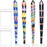 GTOTd Cartoon Kids Lanyard Kinder Schlüsselband (4 Pcs) with ID Badge Holder Ausweishalter...