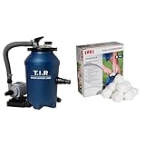 T.I.P. Bundle 2in1 Pool Filter Set - Chlordosierer ChlorComfort 15000, 30302 Pool Filterballs 700 g...