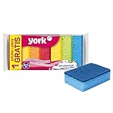 York Prestige Scheuerschwamm Colour LUX 6+1 Stück Gratis, viele Farben, Standard, 7