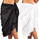 Chuangdi 2 Stück Sarong Coverups für Frauen Badeanzug Wickelrock Strand Bikini Cover Up Bademode...