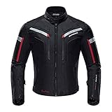Zyxformis Motorradjacke Herren Motorradjacke wasserdicht winddicht mit Protektoren Jacke für den...