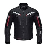 Zyxformis Motorradjacke Herren Motorradjacke wasserdicht winddicht mit Protektoren Jacke für den...