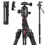 SMALLRIG 71' Kamera-Stativ, faltbares Aluminium-Stativ Einbeinstativ, 360°Kugelkopf abnehmbar und...
