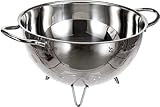 WMF Gourmet Sieb Edelstahl 24 cm, Seiher mit Standfüßen, Nudelsieb, Küchensieb, Cromargan...