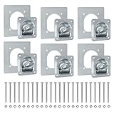 EXLECO 6pcs Zurrösen für Anhänger mit Gegenplatte & Schrauben, Zurrmulden Anhänger Ösen...