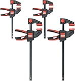BESSEY Einhandzwingen-SET EZM-EZL-SET, 2x EZM15-6 und 2x EZL30-8, Einhandbedienung ohne...
