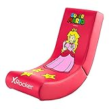 X Rocker Nintendo Super Mario Floor Rocker | Gaming Sessel für Kinder | Prinzessin Peach Design