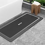 SARTNP Badematte Rutschfester Absorbierender Badezimmerteppich, Schnelltrocknende Badematte,...