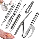 6PCS Fisch Entschupper, FORMVERSITY Stainless Steel Crawfish Peeler Tool, Grätenzange, Entschupper...