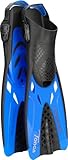 CRESSI Tonga Fins Black/Blue L/XL - Leichte Verstellbare Kurze Flossen oder Set Kurze Flossen,...