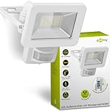 goobay 53880 LED Strahler Bewegungsmelder Außen 20W / PIR Sensor Außenstrahler IP44 /...