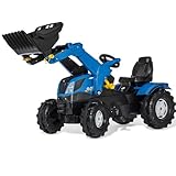 Rolly Toys rollyFarmtrac New Holland (für Kinder von 3-8 Jahre, verstellbarer Sitz,...
