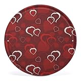 Valentinstags-Herzen, Bauernhof, Happy Valentine's Day, Retro-Stil, rundes Blechschild, 30,5 cm,...