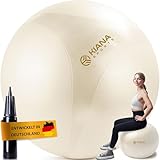 KIANA SPORTS® Gymnastikball & Sitzball - 4 Größen - Deutsche Entwicklung - Rutschfester Yoga Ball...