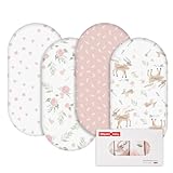 GLLQUEN BABY Bettlaken Spannbettlaken für Babybett 4 Pack,Matratzenschoner für Laufgitter,...