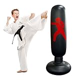 Boxsack Kinder 160cm, JanTeelGO Boxsack Stehend für Sofortiges Zurückprallen zum Üben von Karate,...