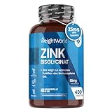 Zink - 400 vegane Tabletten - 1+ Jahr Vorrat - Für Immunsystem, Haut Haare Nägel, kognitive...