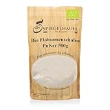 Bio Flohsamenschalen PULVER 500g – 99,5% Reinheit I Flohsamenschalenmehl low carb - indische...