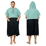 Zingtto Surf-Poncho, Extra Großer, Dicker Handtuch-Poncho für Männer und Frauen mit Kapuzentasche...