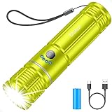 Blukar LED Taschenlampe Aufladbar, 2000 Lumen Extrem Hell Zoombare Mini Taschenlampe mit 5...