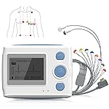 Wellue EKG Gerät 12 Kanal, 24h Holter EKG Monitor mit AI-ECG Analyse, Funktioniert mit PC und Mac,...
