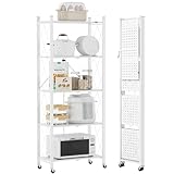DEANIC Faltbare Aufbewahrungsregale, 5 Etagen, Metallregal zur Aufbewahrung, 61 x 147 x 28 cm,...