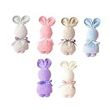 MUELODSIC 6 Stück Babyhandtücher mit Kaninchenmotiv Saugfähige Hautfreundliche Waschhandtücher...