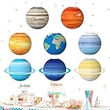 Solar-Papierlaternen, Planeten-Sonnensystem, Dekoration, 30,5 cm, -Thema, bunt, für Decke, Schule,...