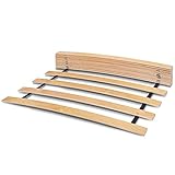 WOODRAM Rollrost 80x200 cm für Bett - Hochwertiger Rolllattenrost 17 Gebogene Birkenholzlatten mit...