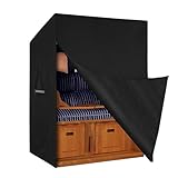 Dokon Strandkorb Schutzhülle mit Belüftungsöffnungen, Strandkorbhülle Wasserdicht Winterfest...