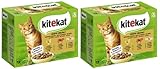 KITEKAT Portionsbeutel Multipack Katzenfutter Nassfutter (2X 12x85g, Bunte Vielfalt in Sauce)