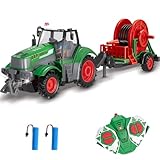 Bonikita RC Tractor Truck Spielzeug, 1:24 2.4Ghz Ferngesteuerter Traktor mit Licht für Jungen...