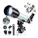 CAPXXIN Teleskop, 50-mm-Astronomie-Teleskop für Anfänger, Erwachsene und Kinder,...