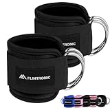 flintronic Fußschlaufen Kabelzug mit D-Ringen, Fußschlaufen für Fitness Training, Fußmanschetten...