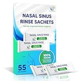 PLUSQMED Box mit 55 Stück Nasenspülsalz, 2,7 g Pakets, Neti-Topfsalz, Nasenbewässerungssalz,...