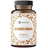 Naturila Kurkuma Kapseln hochdosiert - Tagesdosis entspricht 16.000mg Kurkuma mit 95% Kurkuma...