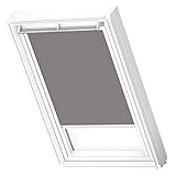 VELUX Original Dachfenster Verdunkelungsrollo, mit weißer Führungsschiene, Grau, für GGL PK06,...