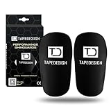 TAPEDESIGN® - Performance Shinguards 2.0 (Black Edition) Schienbeinschoner Fußball Herren Damen...