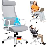 MELOKEA Bürostuhl Ergonomisch, Schreibtischstuhl mit Verstellbarer Kopfstütze, Bürostuhl 200 kg,...