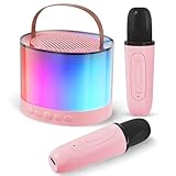 MUEZDUR Karaoke Mikrofon Kinder, Karaoke Maschine Kinder Geschenke für Mädchen 3-12 Jahre,...