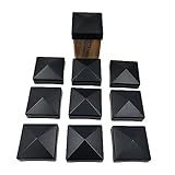 10 Stück Zaun Pfostenkappe 90 mm Pyramide Abdeckkappe anthrazit für Pfosten 9 x 9 cm (UV...